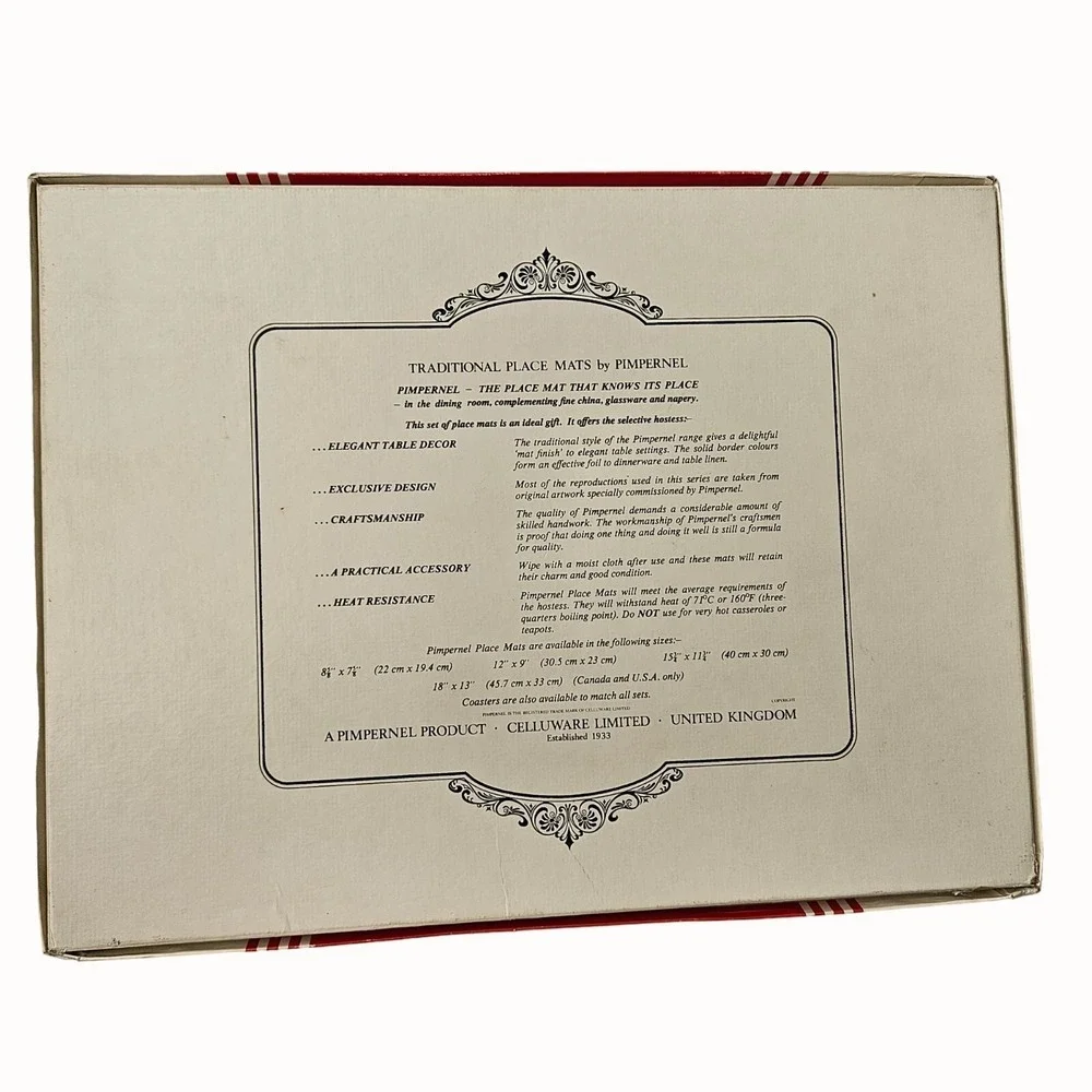 Pimpernel placemats williamsburg